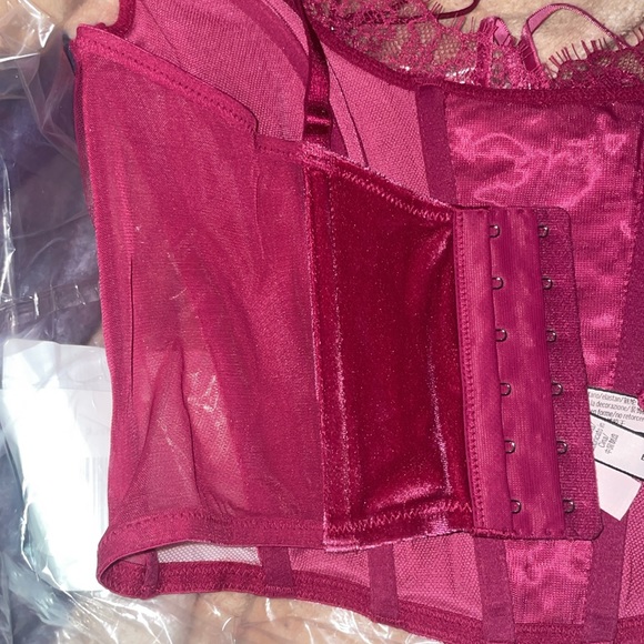 PINK x LoveShackFancy Unlined Lace-Up Corset Top - Picture 8 of 16